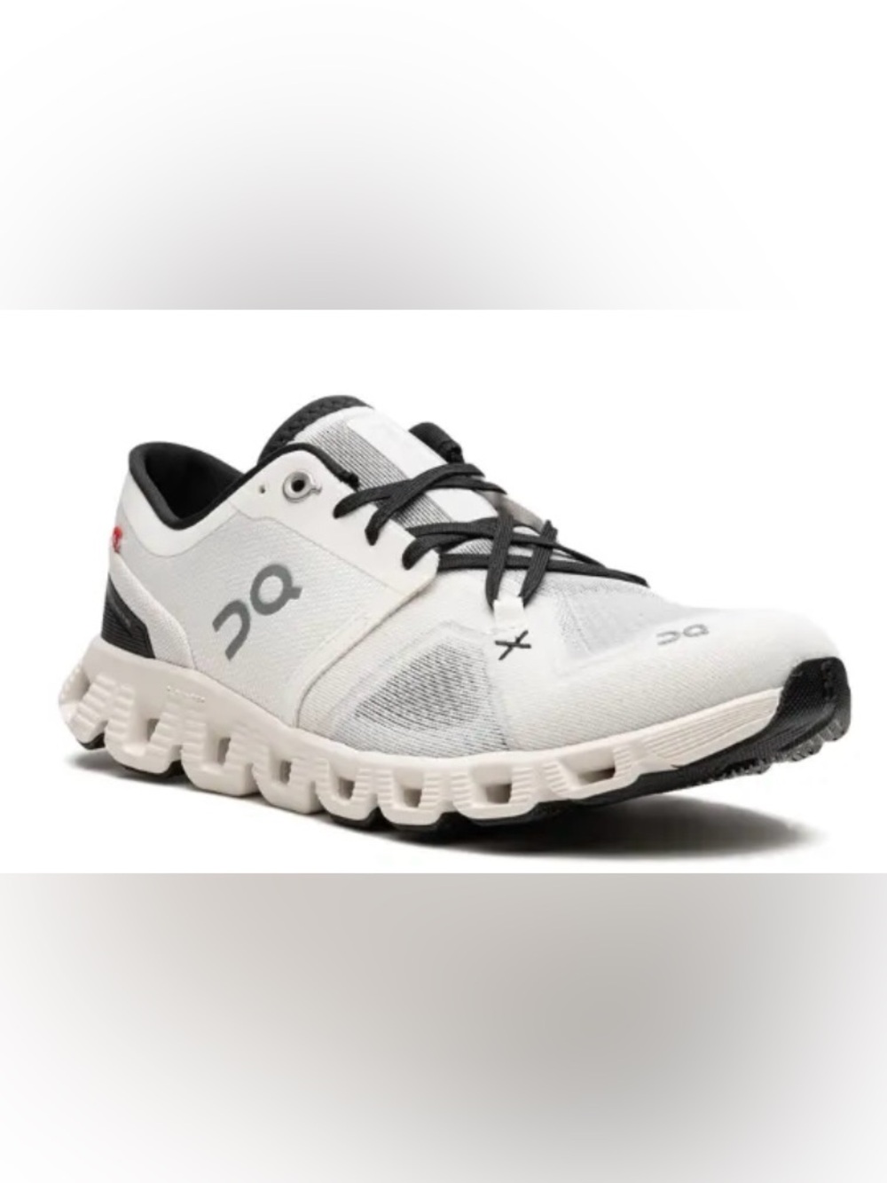 On Running X 3 White and Black Sneakers